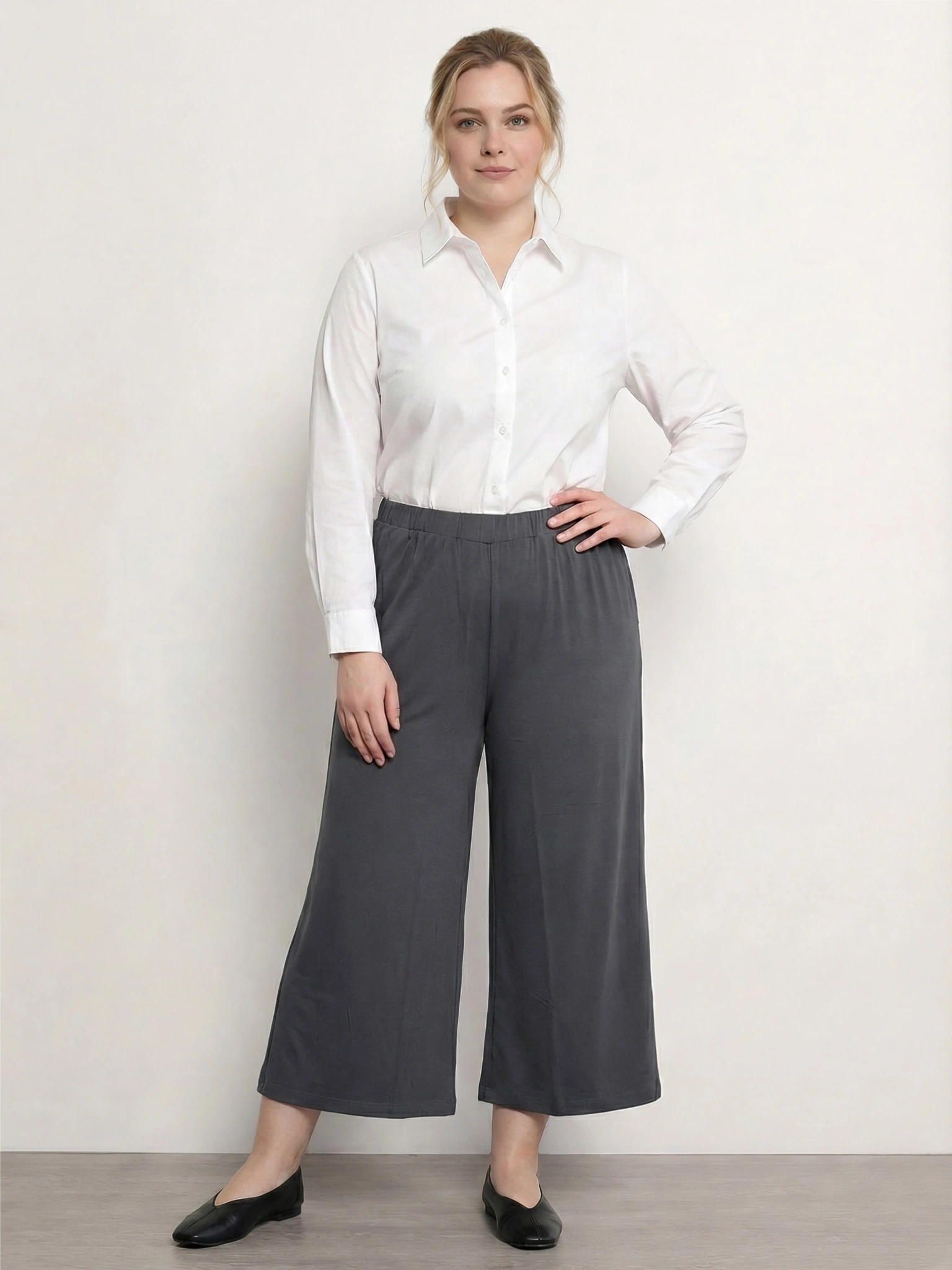 Брюки-кюлоты трикотажные зеленого цвета из смесовой вискозы